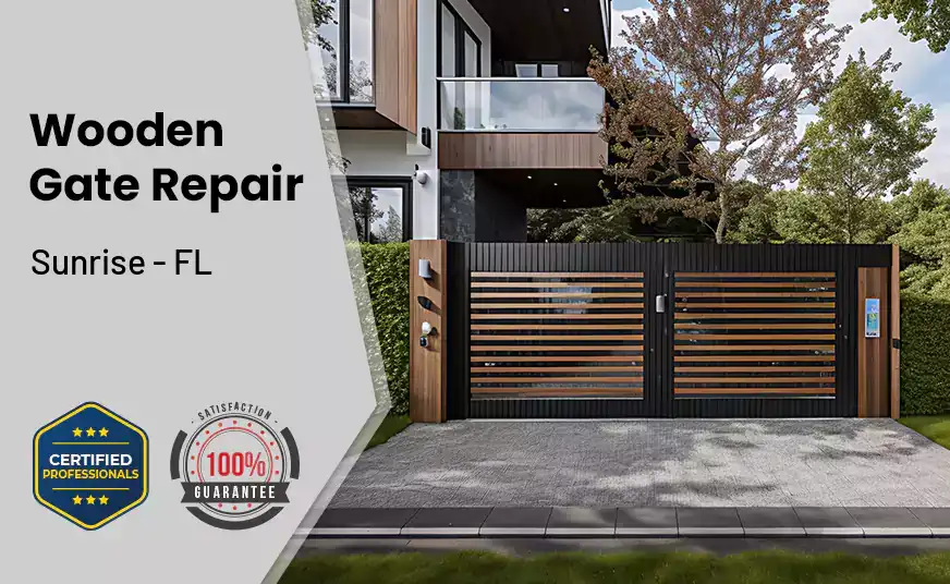 Wooden Gate Repair Sunrise - FL 